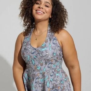 Torrid Gray Dress with Fun Print